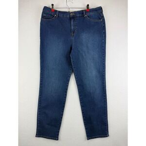 Style & Co Womens Straight Leg Jeans Blue Medium Wash Denim Size 16 High Rise